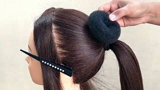 BEAUTIFUL  BUN HAIRSTYLE FOR GIRLS  WEDDING amp FUNCTION BUN HAIRSTYLES  كعكة تصفيفة الشعر [upl. by Cl]