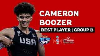 Cameron Boozer USA  Best Player in Group B I FIBA U17 Basketball World Cup 2024 [upl. by Nilyaj349]