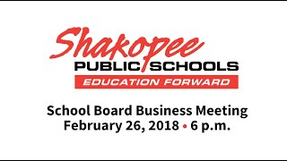 February 26 2018  School Board Meeting [upl. by Nnawaj458]