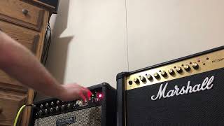 Marshall MG50FX amp vs Mesa rectoverb 25 bedroom volume comparison  tv volume [upl. by Amzaj]