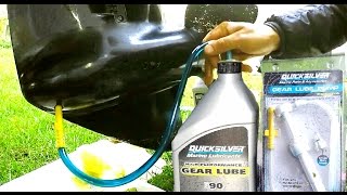 Changing Mercruiser Alpha One Bravo lower Unit How To Change Gear Oil [upl. by Daigle309]