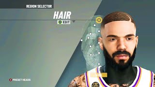 DRAKE FACE CREATION TUTORIAL NBA 2K20 [upl. by Jala]