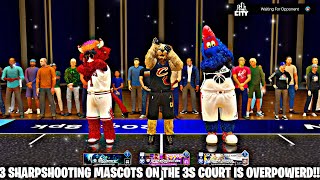 FULL TEAM OF SHARPSHOOTING MASCOTS ON THEATRE 3S IS UNFAIR ON NBA 2K24 [upl. by Veator376]