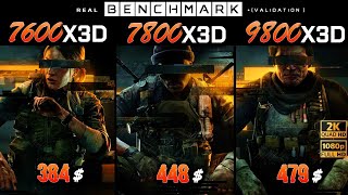 Ryzen 5 7600X3D vs 7 7800X3D vs 9800X3D  Test  FHD  QHD  1080p  1440p  RTX 4090  in 8 Games [upl. by Hamachi253]