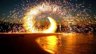 Steel Wool Fireworks on the Beach [upl. by Annyahs711]