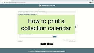 How to print your collection calendar [upl. by Mario243]