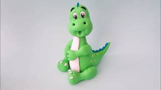 How to Make a Baby Dinosaur in Fondant  Cake Decorating Tutorial [upl. by Valenza]