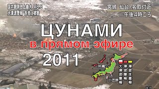 Цунами 2011 года в прямом эфире японского телевидения Уникальные кадры надвигающейся бездны [upl. by Gold]