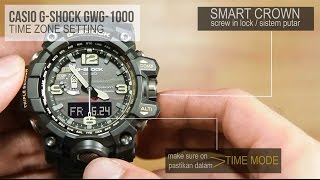 Casio Gshock GWG1000 MUDMASTER  TIME ZONE SETTING [upl. by Eekcaj580]