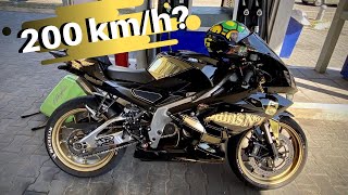 TOP SPEED APRILIA RS 125 200 kmh [upl. by Bert987]