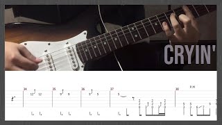 Aerosmtih  Cryin  Full guitar PRO TAB cover  SOLO  LESSON  TUTORIAL [upl. by Northway]