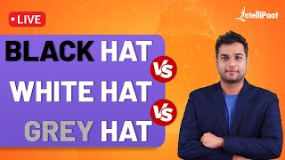 White Hat vs Black Hat vs Grey Hat  Difference Between Black Hat White Hat Grey Hat  Intellipaat [upl. by Ahsykal]