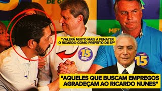 AGORA Bolsonaro Tarcísio e Temer se unem em apoio ao Ricardo Nunes [upl. by Stedmann323]