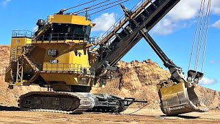 The Mining Site is filled With Cat 7495 amp Bucyrus 495 HR Shovels [upl. by Jess644]