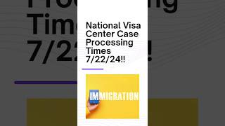 National Visa Center Case Processing Timeframes For week of July 22nd 2024 [upl. by Feucht]