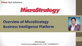 MicroStrategy Tutorial  An Overview of MicroStrategy Business Intelligence Part1 of 60 [upl. by Alemap]