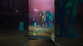 Tyrannosaurus T Rex chase Part 167 dinosaur dinos automobile raptor animals jurassicpark [upl. by Alekahs]