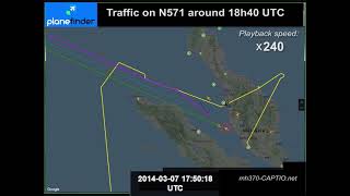 Missing Flight MH370 Traffic at 18h40 33  CAPTIO [upl. by Teerprug]