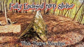 TARPOLOGY Fully Enclosed Tarp Shelter with Door  The Tetra Wedge [upl. by Jovitah]