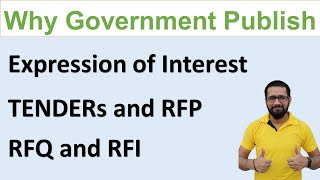 Why Government Publish Tender RFP RFI EOI and RFQ  Government Publish tender  SumitK Rathi [upl. by Sekyere280]