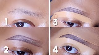 HOW TO EASILY DO YOUR EYEBROWS  UNCUT amp REALISTIC  BEGINNER FRIENDLY [upl. by Queridas990]