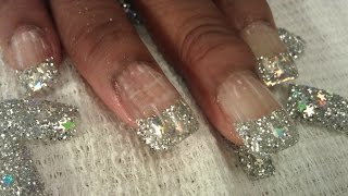 HOW TO SILVER GLITTER STAR NAILS PART 2 [upl. by Christine]