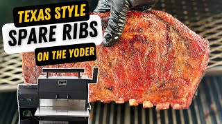 Texas Style Spare Ribs  Smoked Pork Ribs with Dry Rub [upl. by Wichern]