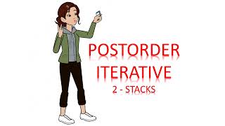 Postorder Traversal  ITERATIVE  Solution  1 2 Stacks  Animation  Solutions  inDepth [upl. by Lalitta471]