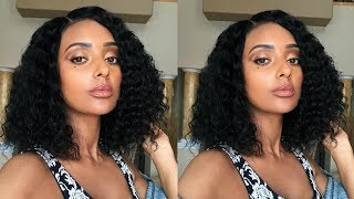 RPGShow Blunt Cut Bob Style Curly Human Hair Lace Wig Review  touchedbytim024 [upl. by Mauer]