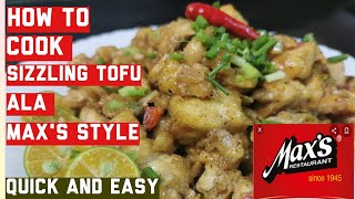 HOW TO COOK SIZZLING TOFU ALA MAXS STYLE  SIZZLING SISIG  ReyRey Vlogs [upl. by Swithbert]