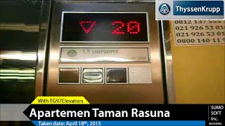 GONE ThyssenKrupp Lifts  Apartemen Taman Rasuna Jakarta Tower 17 [upl. by Gnoy]