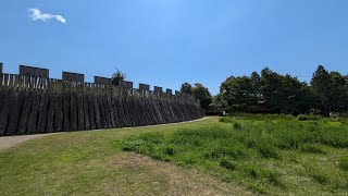 Wikingerburg mit Langhaus in Trelleborg  Viking castle with longhouse in Trelleborg [upl. by Acinoev]