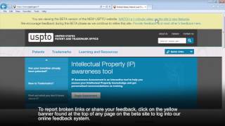 USPTO Website Beta [upl. by Assiluy745]