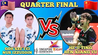 QF🇲🇾Goh Sze FeiIzzuddin Rumsani 🆚️ 🇨🇳He Ji TingRen Xiang Yu🔥‼️singaporeopen2024 [upl. by Caressa]