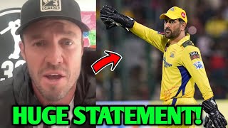 Ab De Villiers Huge Statement On Ms Dhonis IPL 2025🔥 Ab De Villiers About Ms Dhoni Ms Dhoni News [upl. by Brezin]