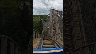 WoodSteel HYBRID Roller Coaster in NEW YORK 🤔 fyp rollercoaster [upl. by Jovia]