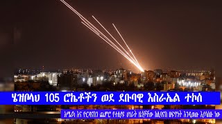 ሄዝቦላህ 105 ሮኬቶችን ወደ ደቡባዊ እስራኤል ተኮሰ Hezbollah fired 105 rockets into southern Israel [upl. by Amorete]