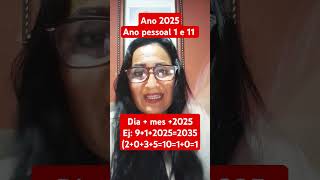 Numerologia ano 2025 ano pessoal1 e 11Previsões psíquico numerologia [upl. by Ena]