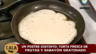 Fresquísima torta de frutas y sabayón gratinado Parte 2 [upl. by Eenot938]