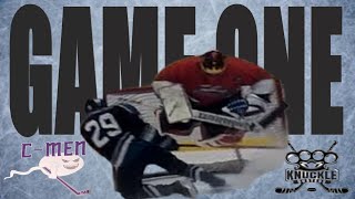 EDMONTON BEER LEAGUE PLAYOFF HOCKEY CMEN VS KNUCKLE DUSTERS GAME 1 [upl. by Leruj713]