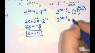 Writing Exponents With Different Bases  Part 2  Exponential Equations [upl. by Aleiram137]