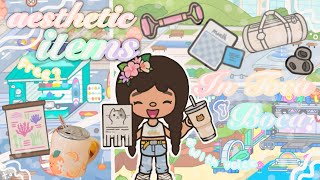 Where to find aesthetic items in Toca Boca 🪩🤍🧸 [upl. by Thompson]