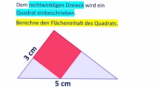 Berechne den Flächeninhalt des Quadrats [upl. by Ty]