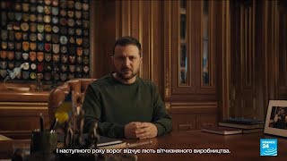 Zelensky speaks of war Putin makes passing reference in contrasting New Year speeches • FRANCE 24 [upl. by Llenram]