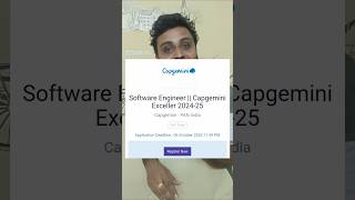 Capgemini off campus notification for softwareengineer role 202425capgeminioffcampusdrive job [upl. by Mozza]