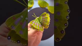 How to Turn Apricot Leaf into a Butterfly artshorts butterfly apricots artpractice [upl. by Charyl]