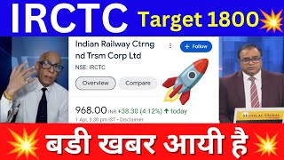 IRCTC Share Latest News Today  IRCTC Share News Today  IRCTC Share Latest News  IRCTC Share News [upl. by Brower654]