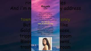 Lorde  Royals Lyrics shorts [upl. by Asserrac]