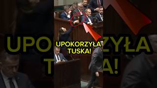 UPOKORZYŁA TUSKA W SEJMIE DOSTAŁA OWACJE NA STOJĄCO polityka polskapolityka [upl. by Jansen927]