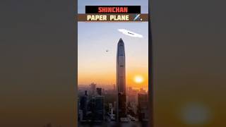 Shinchan jet plane 75 shorts paperplane paperairplane [upl. by Thornton]